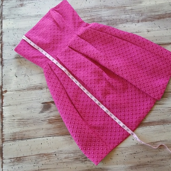 Hot Pink Shoshanna Strapless Cocktail Dress - Picture 8 of 8